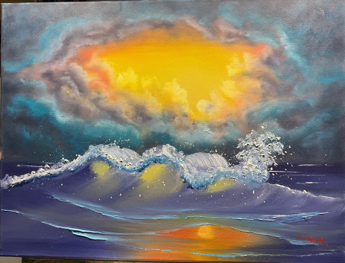 (13) "Portal" Oil painting on 18x24 canvas only.