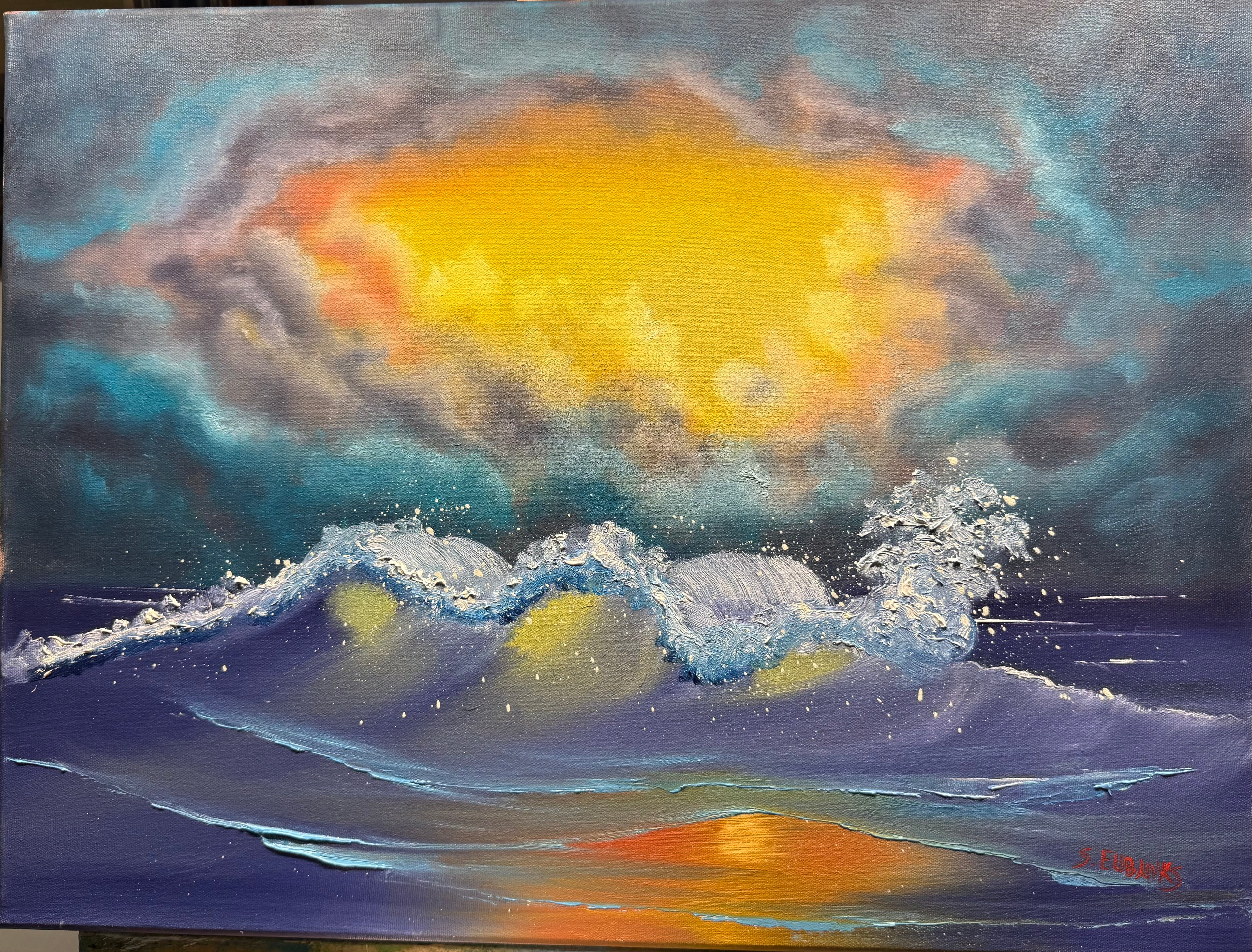 (13) "Portal" Oil painting on 18x24 canvas only.