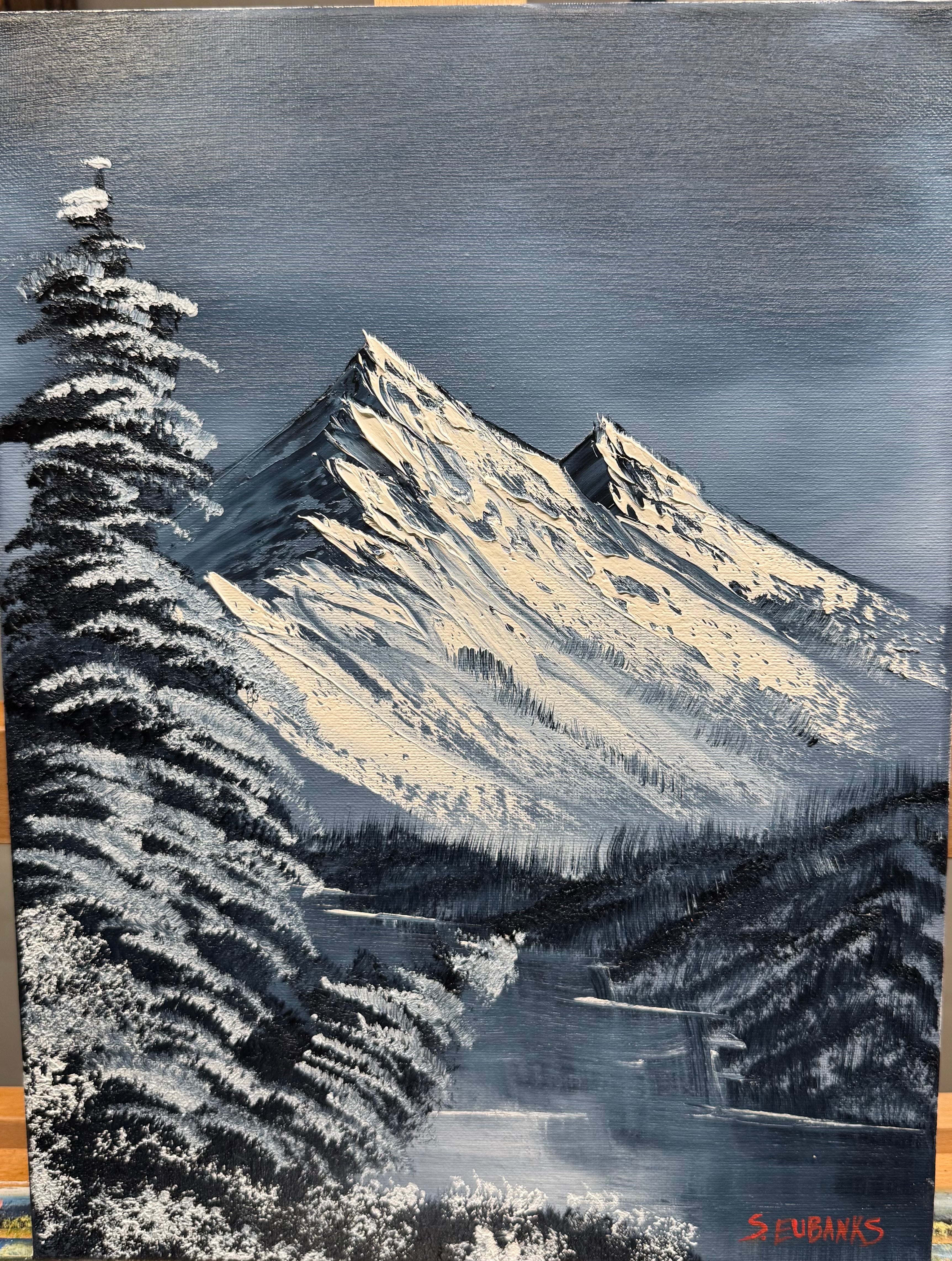(20) "Cold" Oil painting on 12x16 canvas only.
