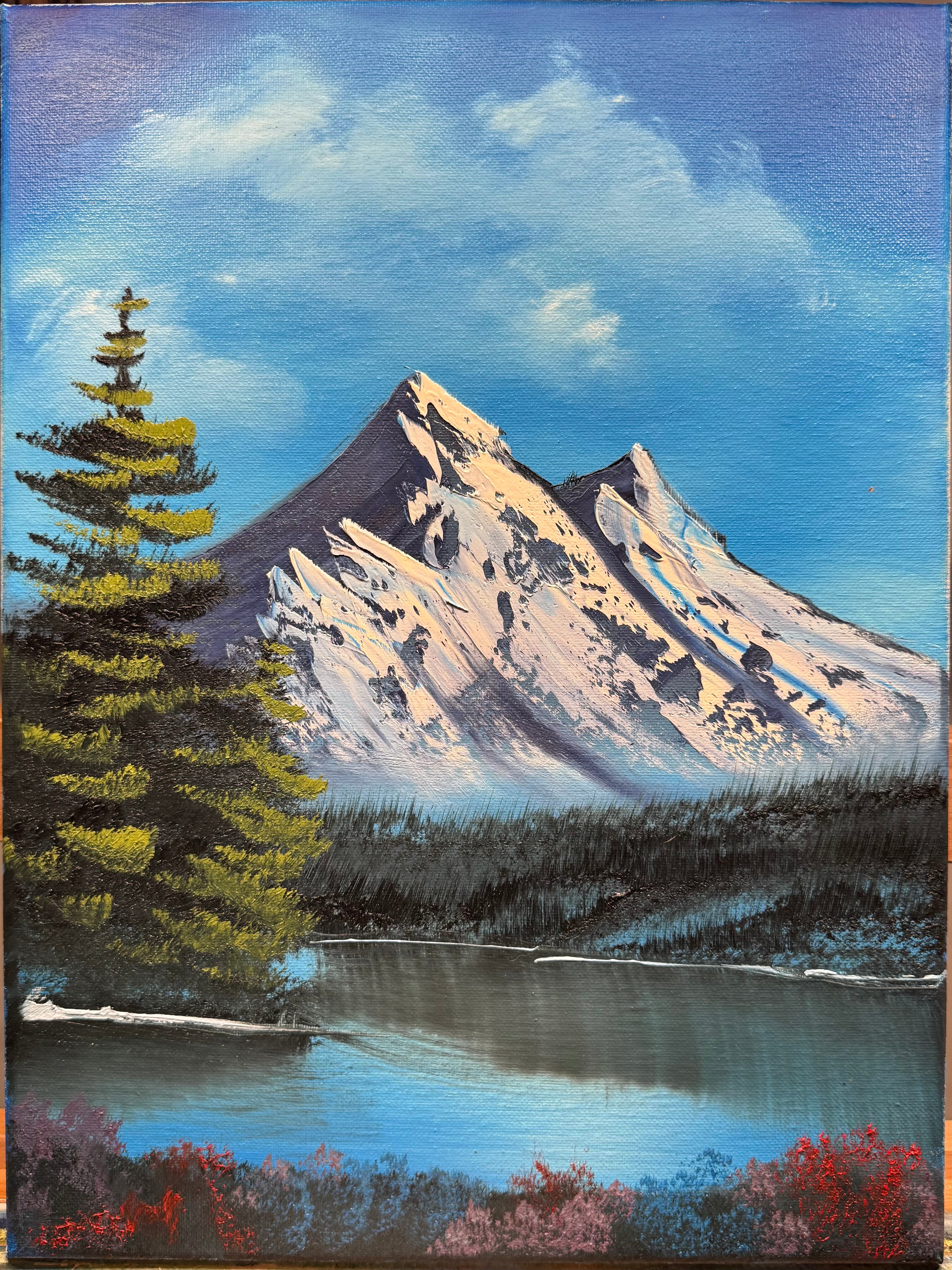 (27) Oil painting on 12x16 canvas only.