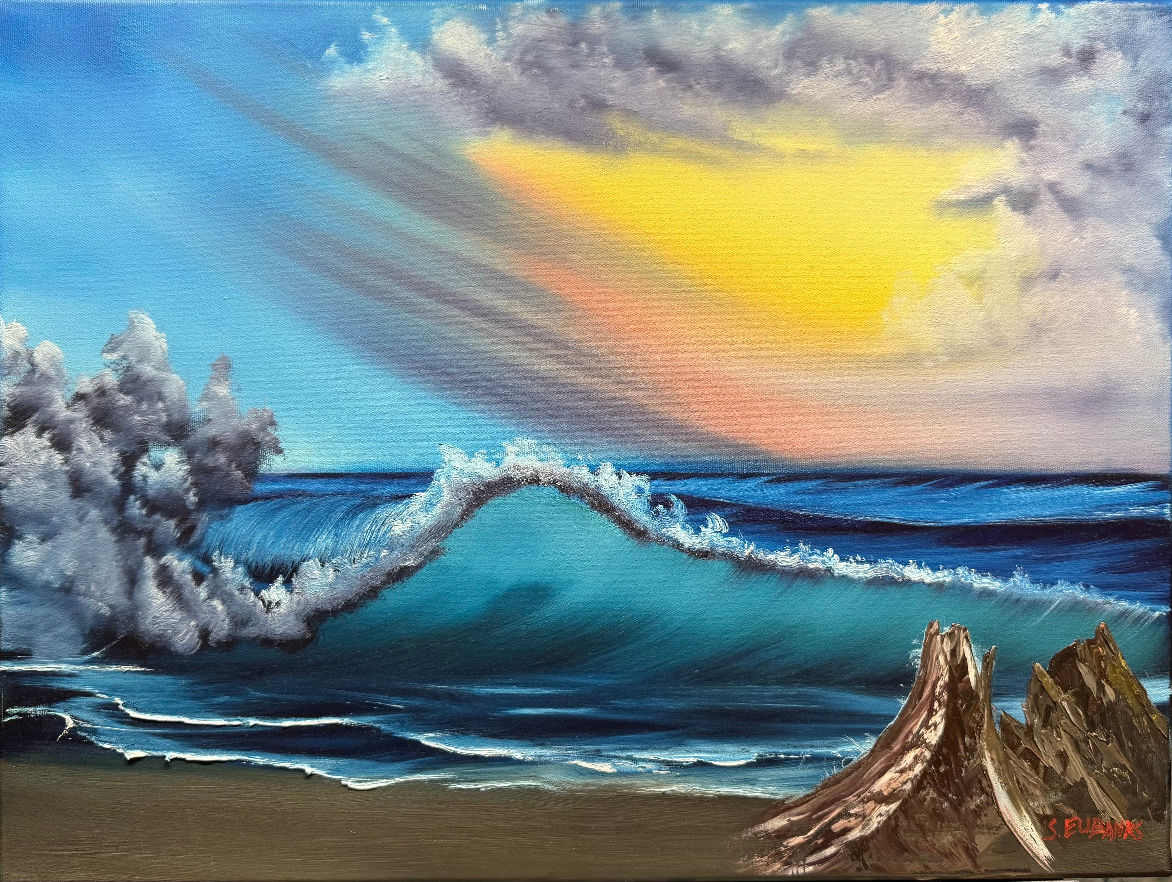 AD “Storms-a-Brewing” 18”x24” Oil painting
