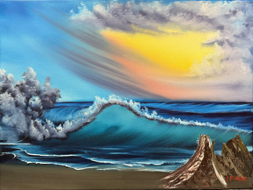 AD “Storms-a-Brewing” 18”x24” Oil painting