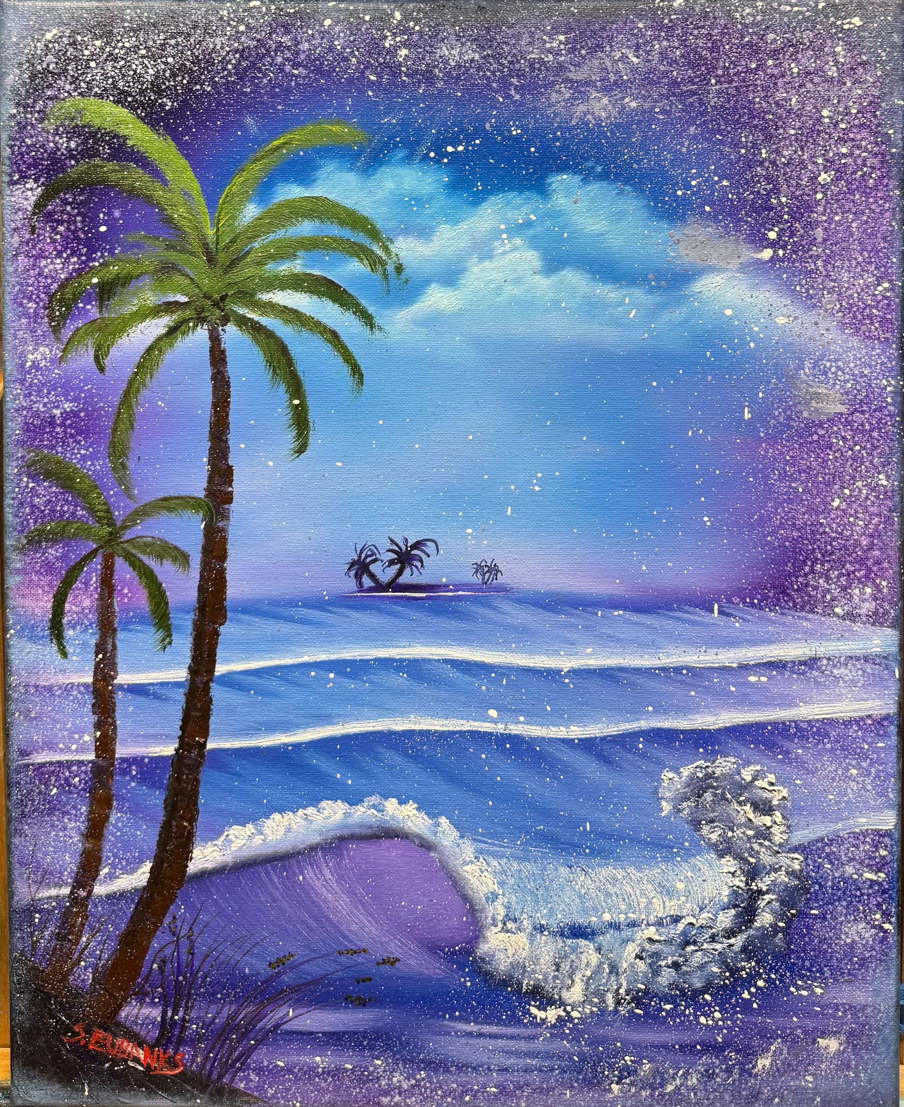 AL “Purple Beach Dream” 16”x20” Oil on Canvas