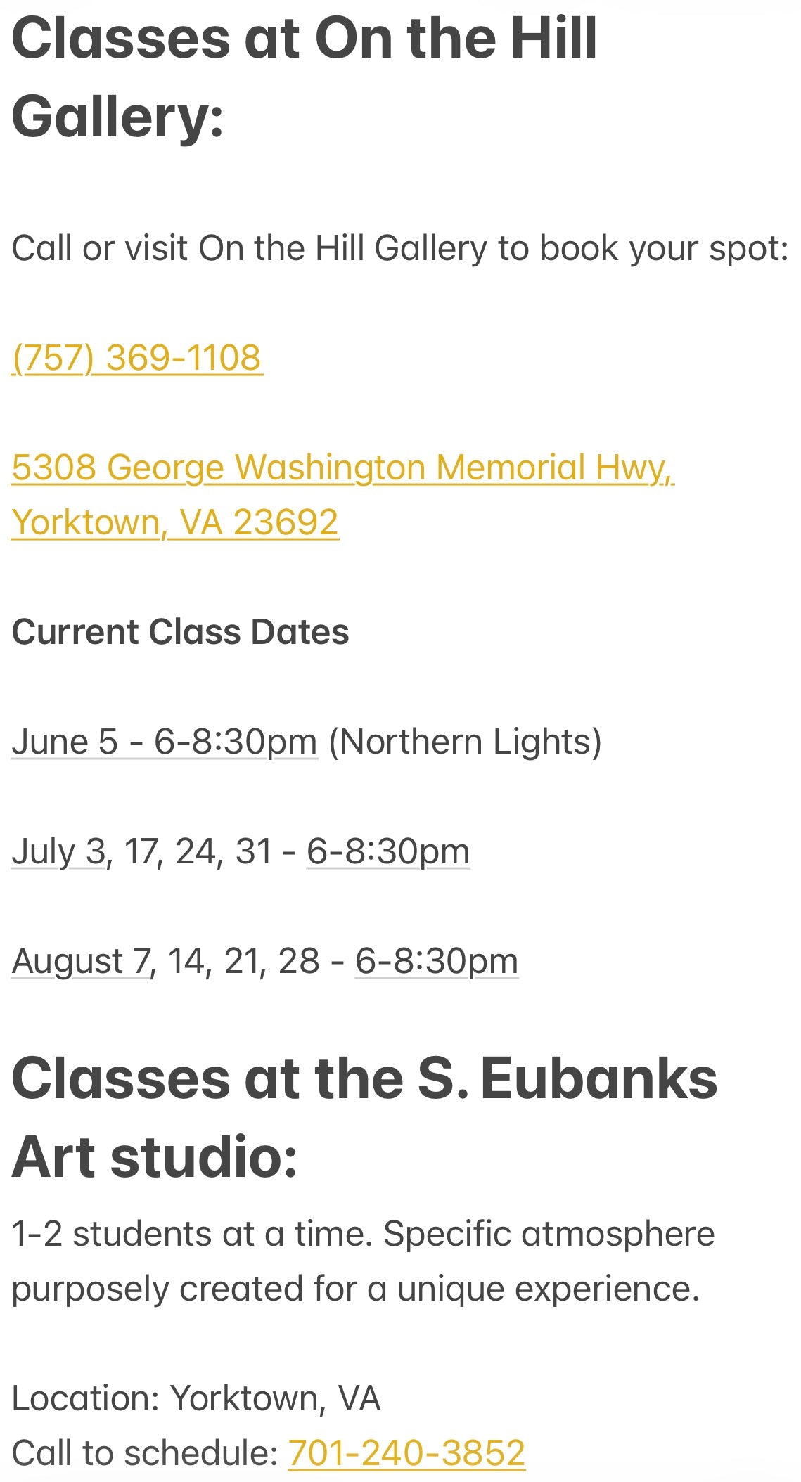 Current Schedule (as of 30 May 2026)